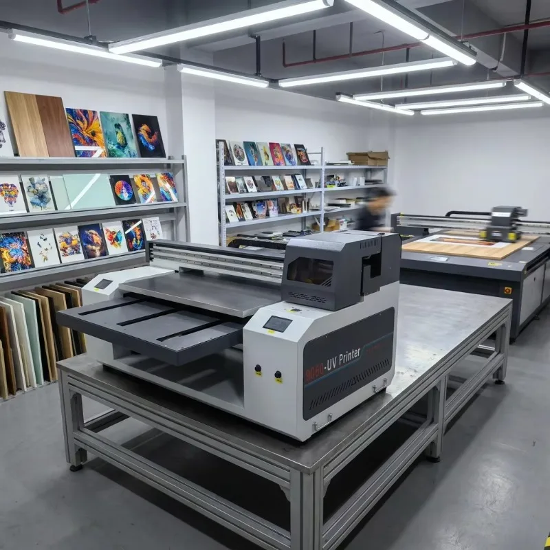 Customized UV Flatbed Printer 900x600mm With CCD Camera Positioning I3200 Head For Phone Case Acrylic Glass Metal Leather 3 Year