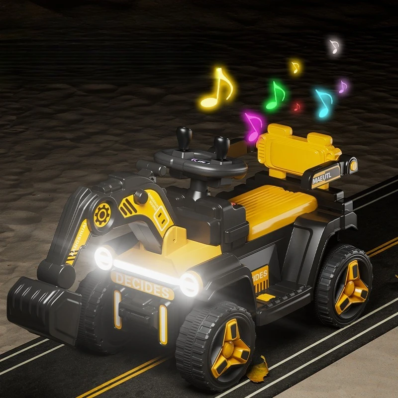 

Children's excavator toy car can seat female boy remote control electric excavator