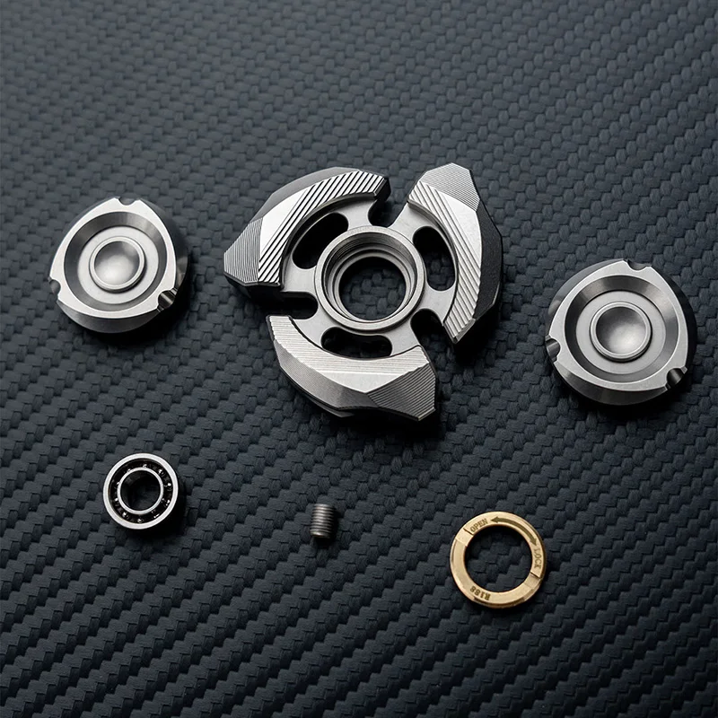 DJG EDC 스핀틱 스피닝 피젯 스피너 티타늄 성인용 스트레스 해소 장난감 피젯 토이 삼엽 자이로스코프