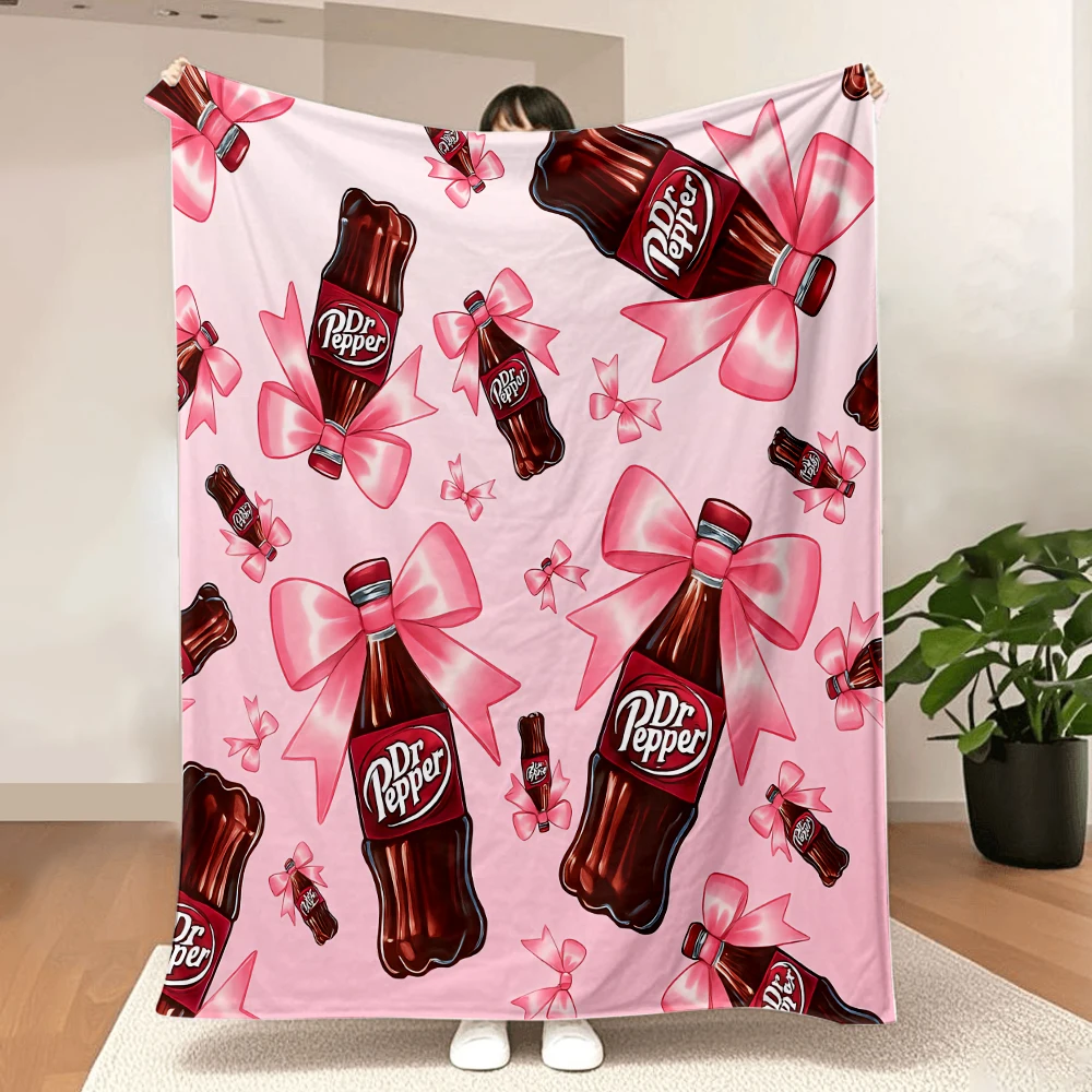 Unique Dr. Pepper Print Blanket, Ultra-soft, Comfortable Sofa or Bed Blanket, Machine Washable, Ideal Gift for Men and Women, Cu