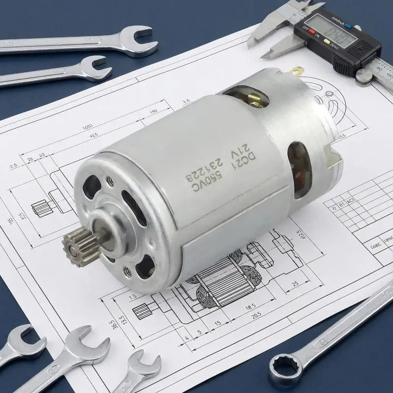 RS550 21V Electric Drill Motor High Torque  Motor for Cordless  Drill Home Projects