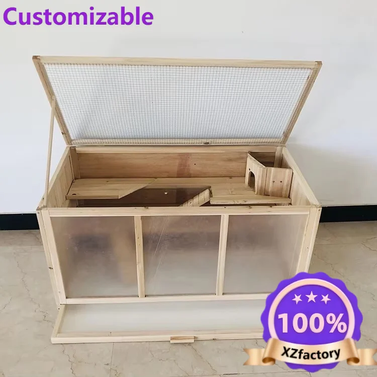 Jaula de Madera para Hámster Personalizable de Alta Calidad a Precio Competitivo, Venta al Por Mayor, Jaula de Madera para Hámster Personalizada