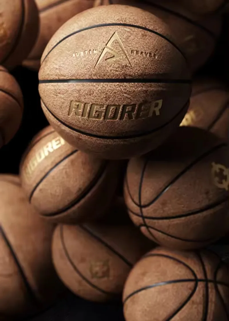 RIGORER Basketball Nr. 7 PU Reaves Co Branded Feuchtigkeitsableitendes Spiel für Erwachsene, spezifisches Handgefühl, echter verschleißfester BALL für den Außenbereich