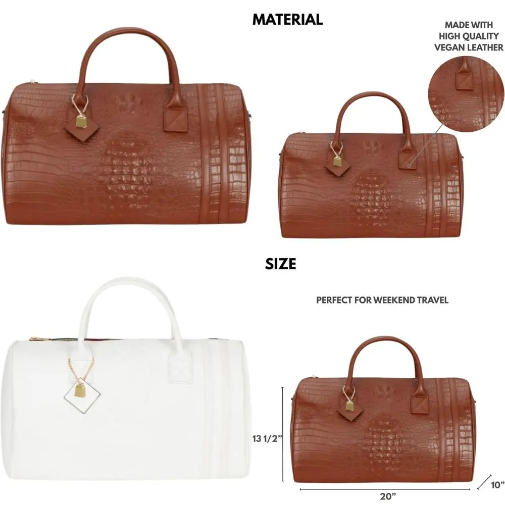 

Дорожная спортивная сумка премиум-класса из веганской кожи, одобренная TSA, размер ручной клади для мужчин и женщин, золотая фурнитура, идеально подходит для сумки и переноски Nee