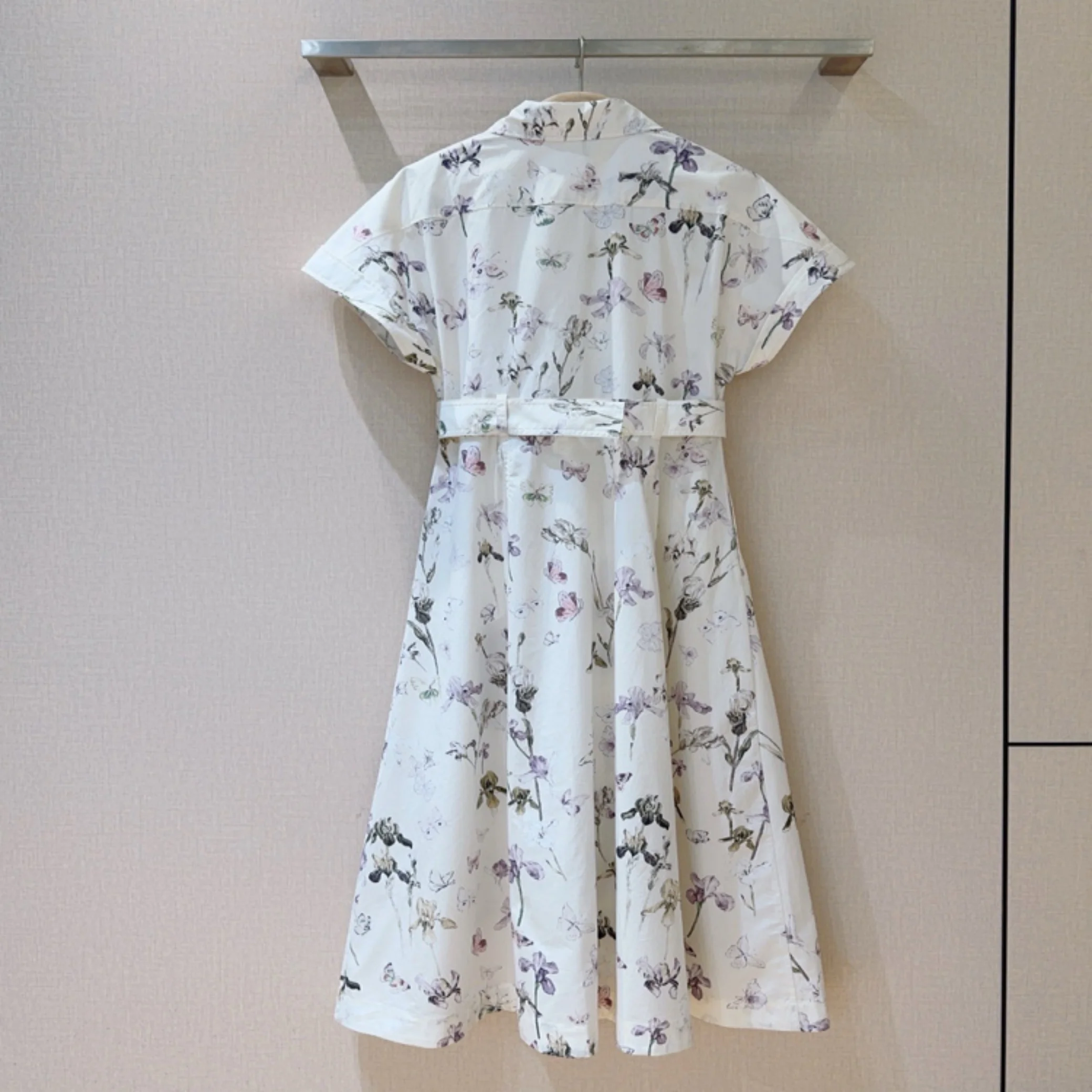 Summer Vintage Floral Print Lightweight Dress for Women