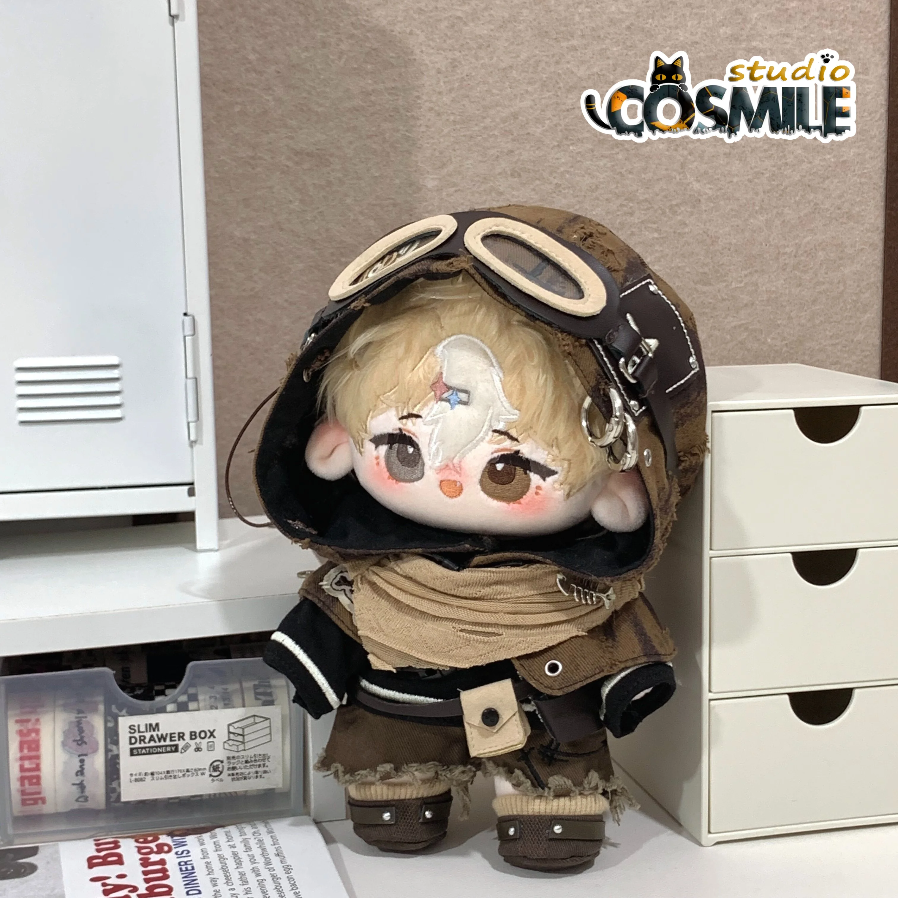 

Identity V Adventurer Seer Mercenary Pilot Wasteland Punk Tourist Costume Plush 20cm Doll Accessories Doll's Clothes Clothing