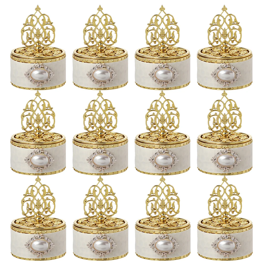 

12 Pcs Clear European Style Pearl Pagoda Candy Box Gift Boxes Party Favor Plastic Wedding