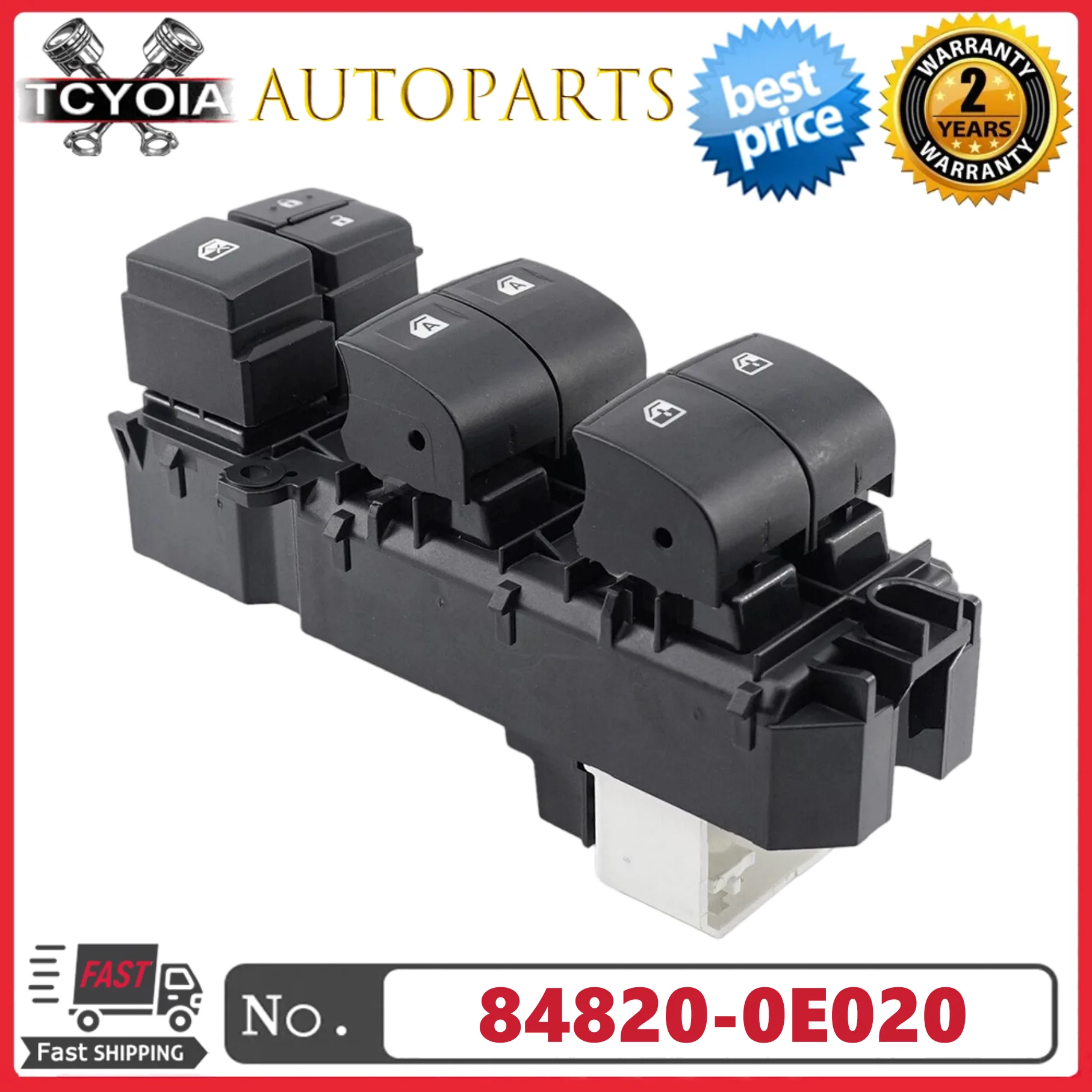 

Power Window Master Switch 84820-0E020 848200E020 For TOYOTA HIGHLANDER 2014-2019 TACOMA 2016-2021