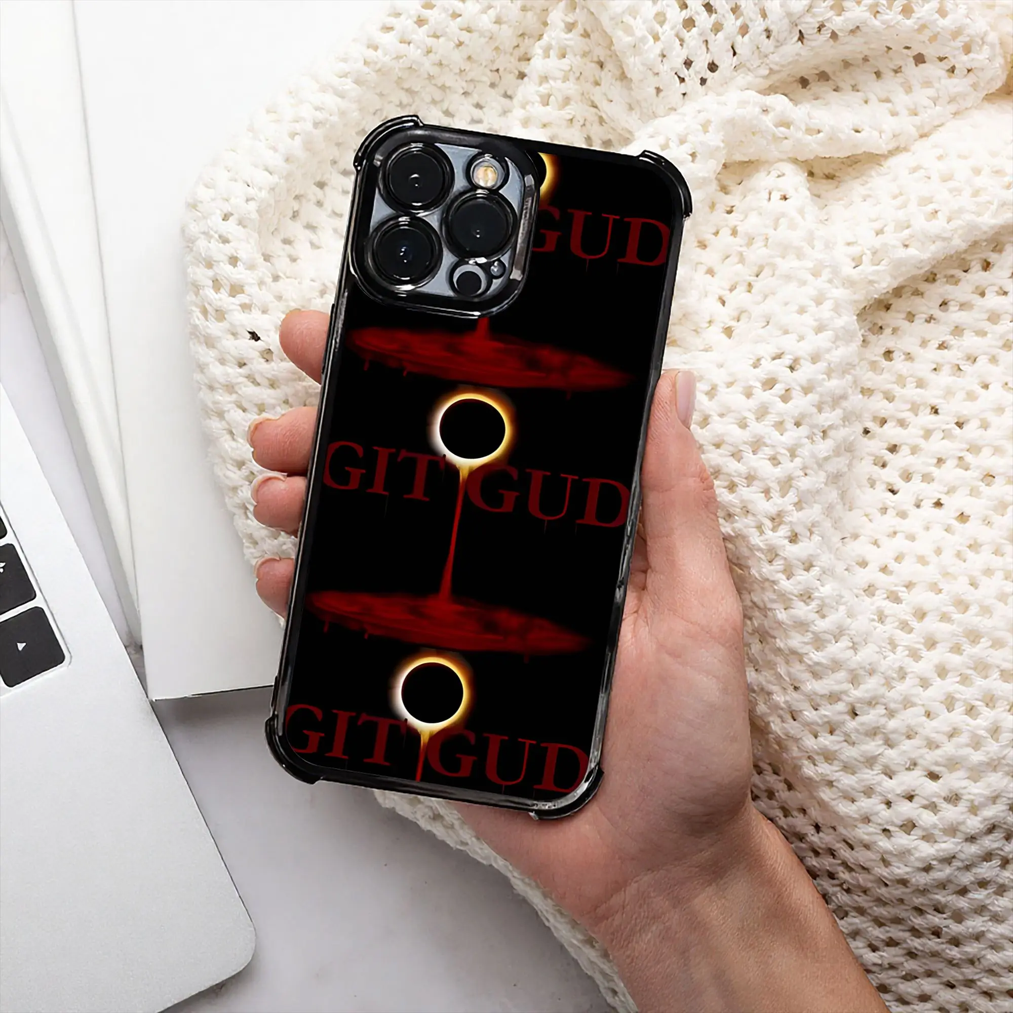 Funda para Teléfono Git Gud, Darks Souls, Proceso de Galvanoplastia, Varios Modelos