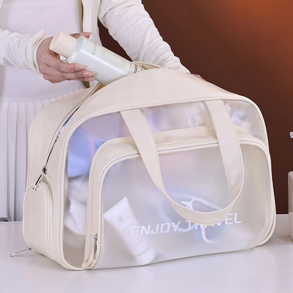 

Водонепроницаемые косметички большой емкости полупрозрачная косметичка для пляжного отдыха в школе