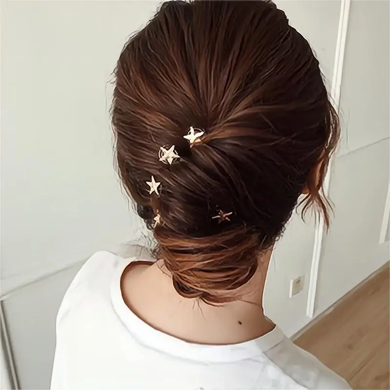 Elegant Pearl Star Hairpin Embellishments Intricate Japanese Korean Cool Breeze Hair Clips Versatile Metal Hair Accessories