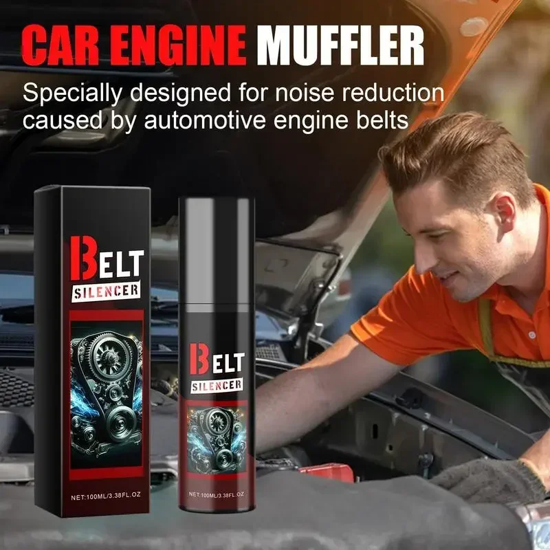 Belt Noise Spray Automotive Prolongs Belt Life Spray-On Dressing Car Rubber Seal Belt Softening Lubrication