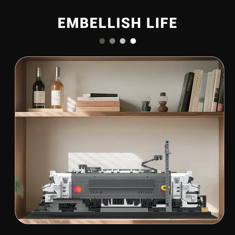 2053PCS BB15000 Mainline Locomotiva Elettrica Treno Building Block Mattoni Modello di Montaggio FAI DA TE Puzzle Giocattoli Regalo di Natale Per Bambini 66803