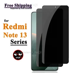 อุปกรณ์ป้องกันหน้าจอป้องกันการสอดแนมสำหรับ Xiaomi redmi Note 13 Pro 4G 5G กระจกนิรภัยป้องกันรอยขีดข่วนเคส9H เป็นมิตรกับสิ่งแวดล้อม