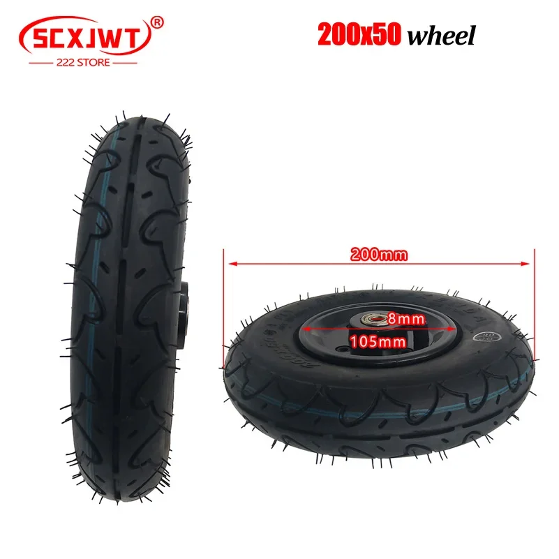 8inch 200x50 Electric Scooter Tyre With Wheel Hub  for Little Dolphin   Parts