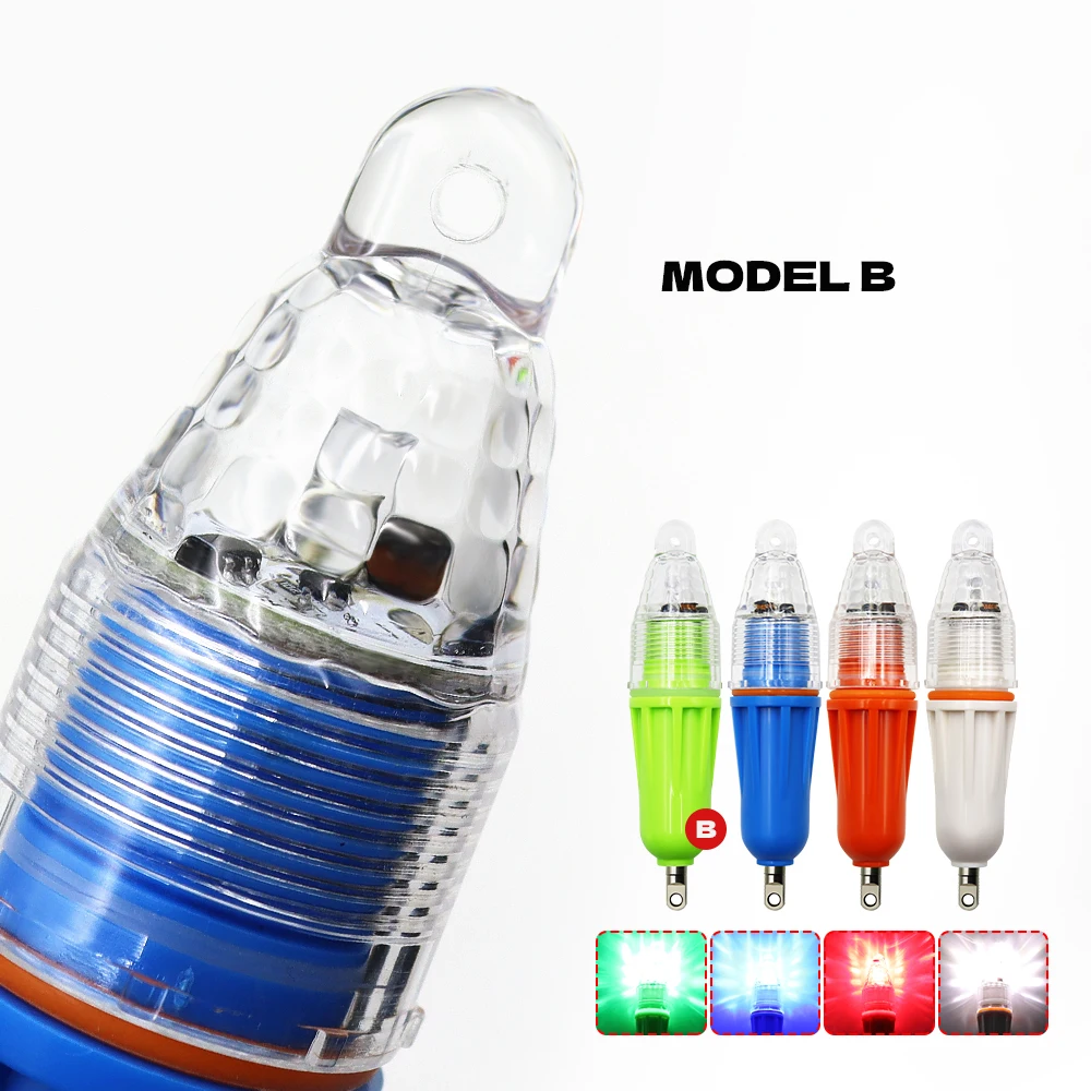 ZYZHE 1/2 Stück Angelköder-Licht 13cm/5,12 Zoll LED Superhelles Tiefsee-Bootsangelzubehör Fischlocklampe – Detail 9