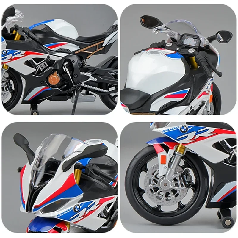 1:12 BMW S1000RR Racing Motorcycle Model Diecast Alloy Metal Cross-country Motorcycle Model Simulation Collection Childrens Toy