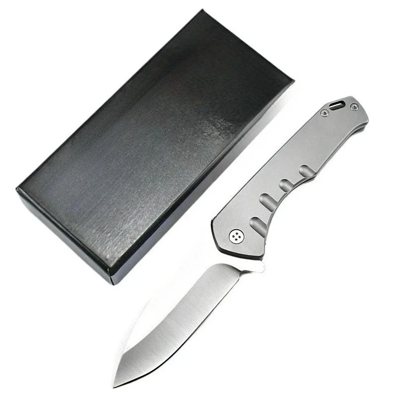 

New Outdoor Camping Folding Knife D2 Blade Aluminium Alloy Handle High Hardness Portable Practical Fruits Knife Tools