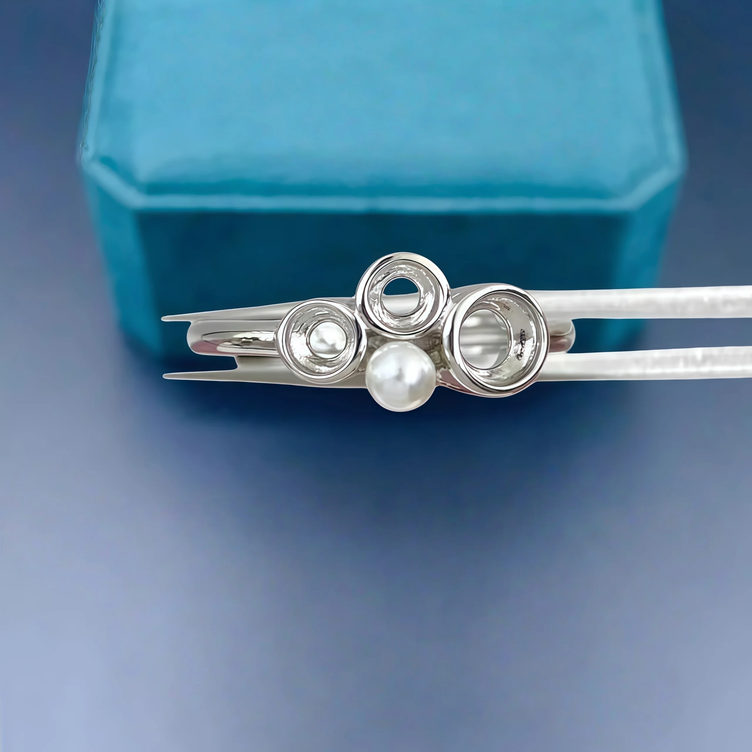 

Fashion DIY Ring Empty Holder S925 Sterling Silver Setting 3/4mm Round Stone Fine Charm Weddings Jewelry Accessory for Woman