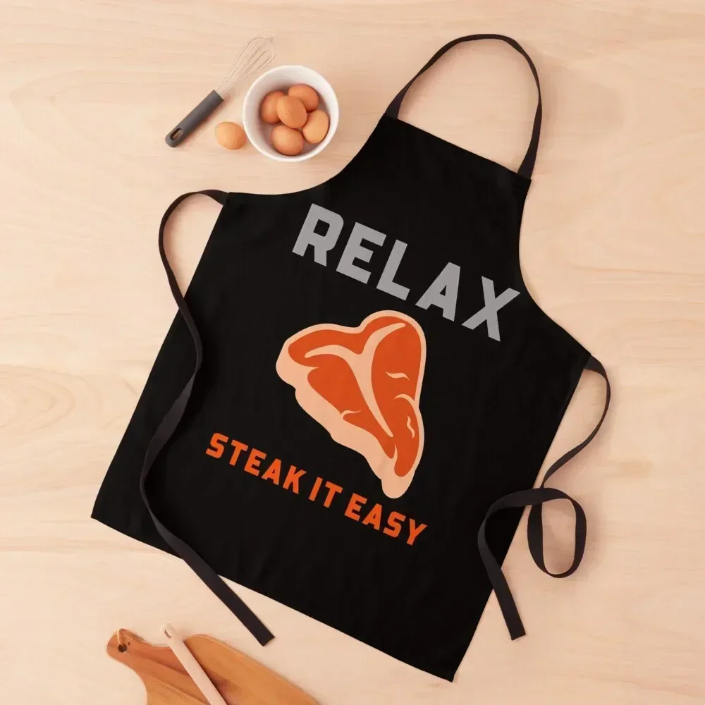 

Relax Steak it Easy BBQ Apron For Woman Ladies Apron