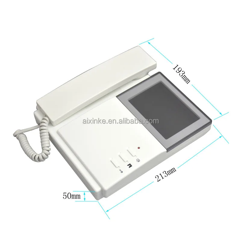 Visible 4.3 Inches Screen Smart Video Doorbell Wired Video Door Phone Intercom Kit Support Monitoring Unlock
