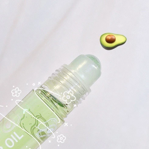 Rodillo hidratante aceite de labios lápiz labial hidratante transparente aceite de labios de aguacate de fruta líquida para una nutrición duradera