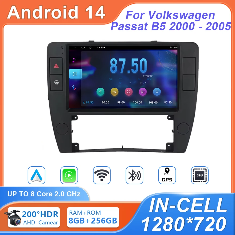 Android Multimedia For Volkswagen Passat B5 2000 - 2005 Navigation GPS Carplay Radio Auto Screen 5G Wifi Multimedia No 2din DVD