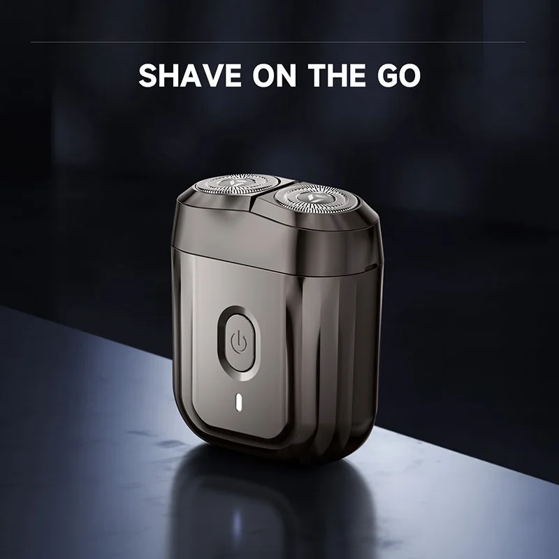 Pocket Electric Shaver Mini 6 Washable Rotating Double Blade Razor Portable USB Rechargeable Shaving Barber Trimmer Men