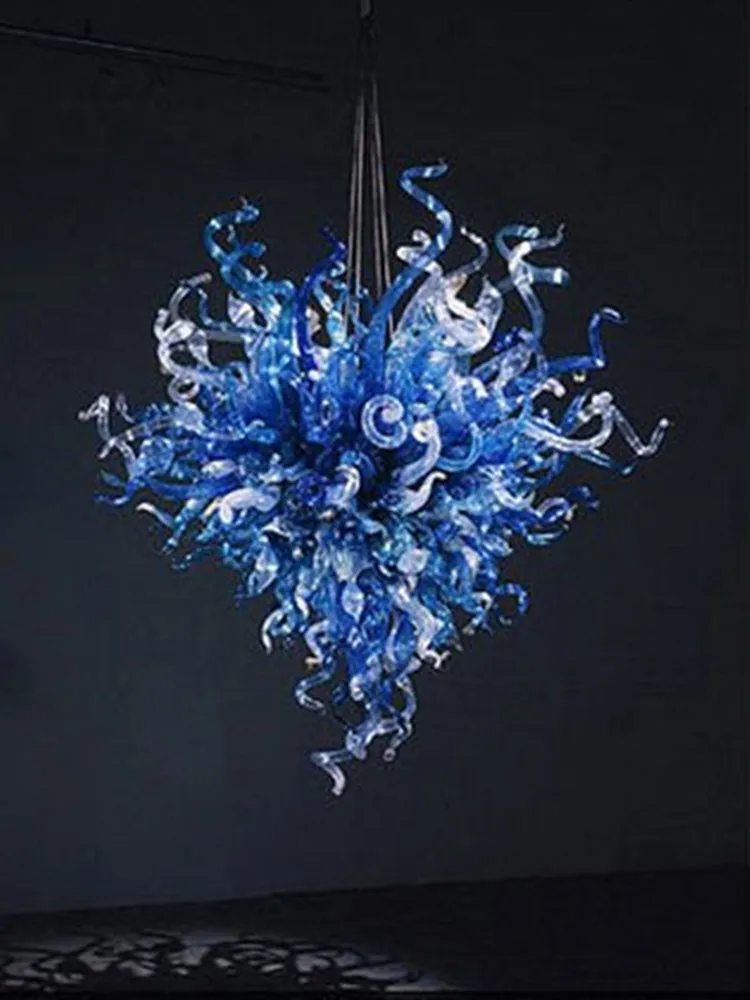 

Hand Blown Glass Chandelier Nordic Style Art Decor LED Pendant Lamps 80cm