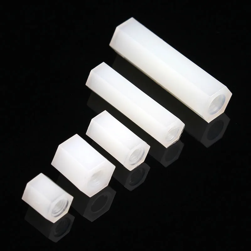 M2 M2.5 M3 M4 White Nylon Hex Female Standoff Pillar Board Mount Thread PCB Plastic Hexagon Motherboard Spacer Bolt Screw Nut