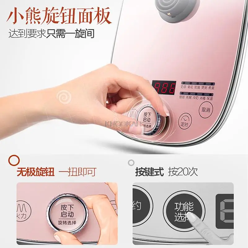 وعاء صحي أوتوماتيكي متعدد الوظائف، غلاية كهربائية، غلاية شاي، أجهزة غلاية منزلية زجاجية