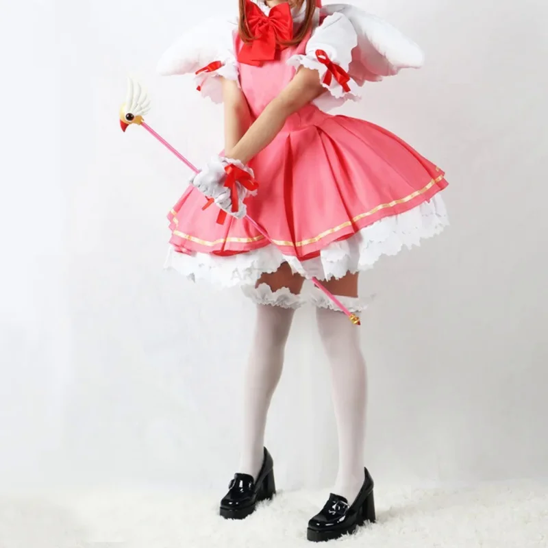 Sakura KinomPain-Robe de Princesse Rose pour Fille, Tenue Cosplay Gellolita pour ixde Femme