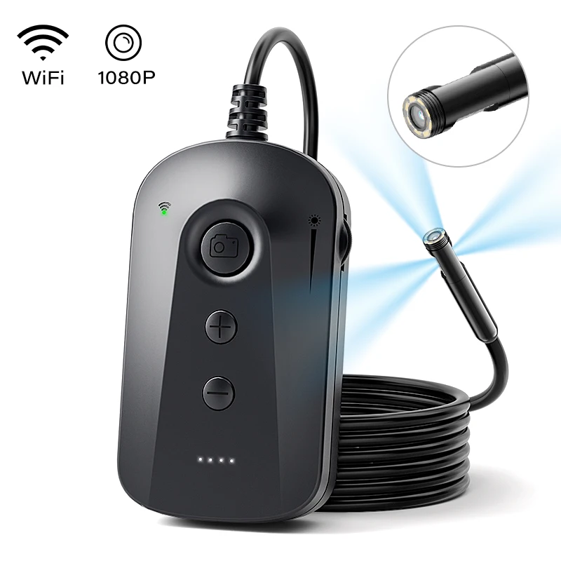 Vishrt wifi Endoskop kamera für Android iPhone Dual Triple Lens starres Kabel 1080p HD wasserdichte Inspektion Endoskop kamera