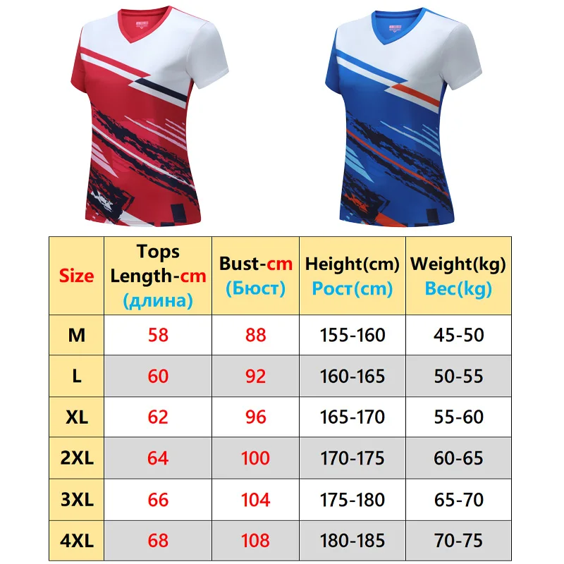 Print Badminton Shirts Women Gym Leisure Wicking Quick Dry Short Sleeves Breathable Polyester Tennis Ping Pong Volleyball Tee