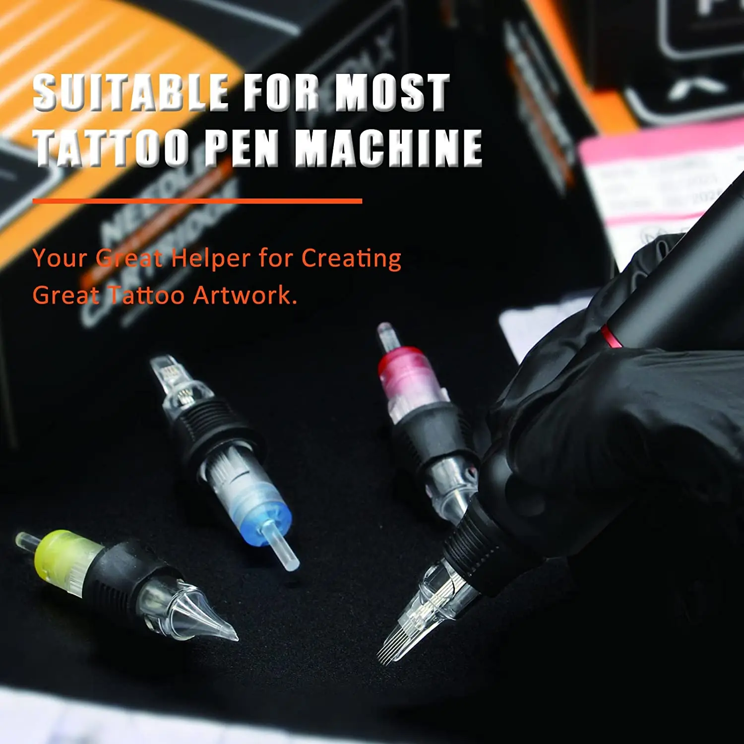 20 stücke PEPAX Tattoo Patrone Nadeln RL RS CM MG Einweg Sterilisierte Tattoo Permanent Make-Up Patrone Maschine Stift Nadel – Detail 12