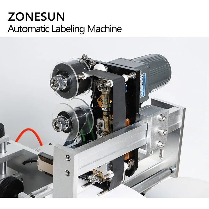 ZONESUN Flat Labeling Machine LT-60D Semi Automatic Box Book Carton Flat Caps Dispenser Bottle Label Applicator With Date Coder