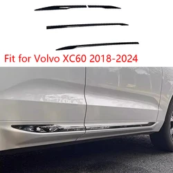 FIT For Volvo XC60 2018-2024 2023 Stainless steel black chroming Body Kit Side Door Car Body Molding Cover Trim 4PCS