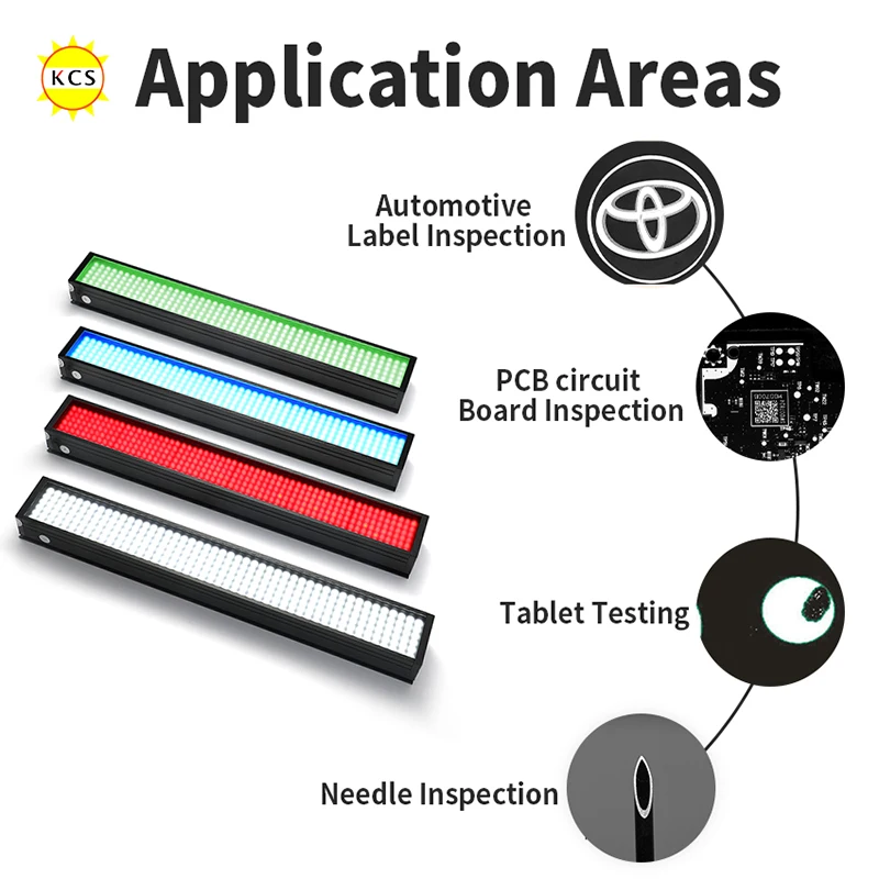KCS بار ضوء 24 فولت شريط طويل ضوء التفتيش LED شريط طويل مصدر الضوء كشف التعرف على مصباح تيار مستمر 24 فولت طول 90 مللي متر #3