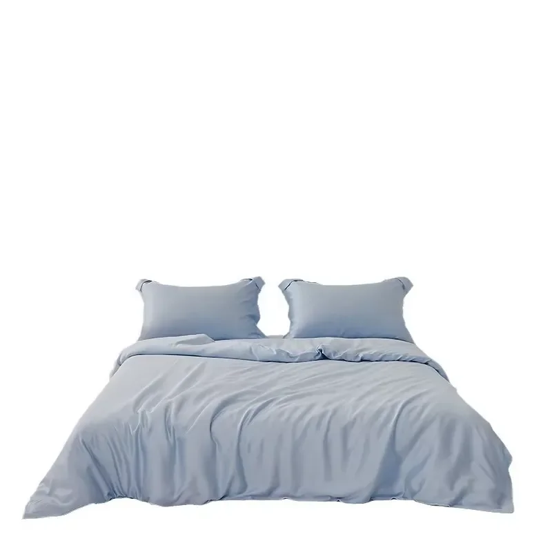 LF-grade 100TC-count Austrian for for Four-piece Set Solid-color Summer Bed Sheet Duvet Cover Fitted Sheetdorm Set