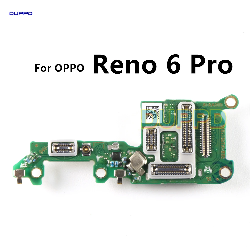 For OPPO Reno 6 Pro SIM/SD Card Reader Holder Conecction Board With Microphone Flex Cable