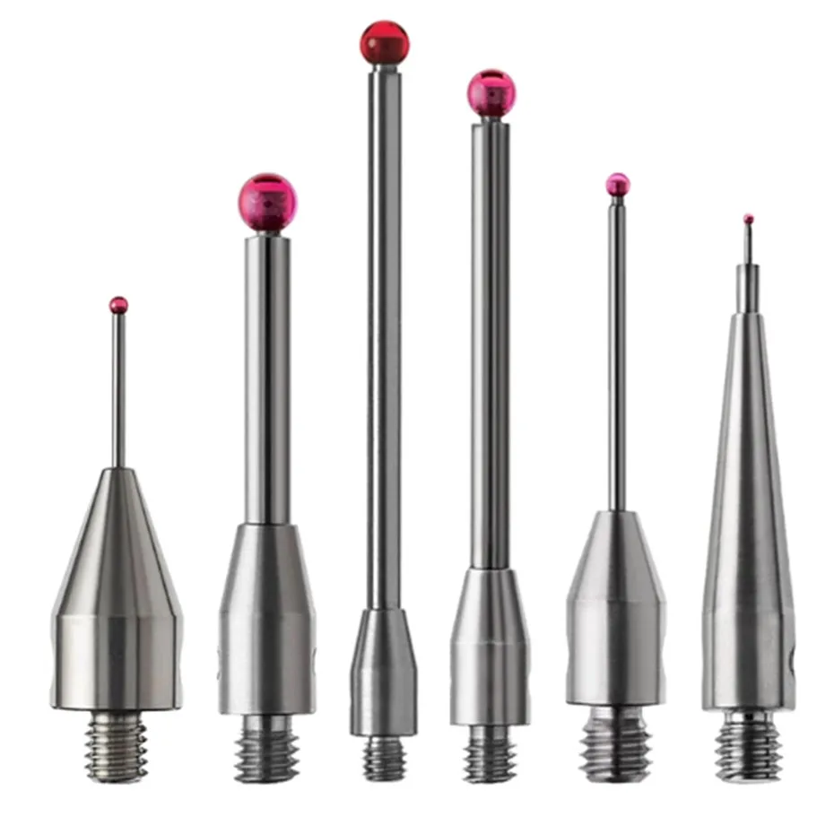 M3 Coordinate Measuring Machine Contact Needle Non magnetic Stainless Steel Axis Ruby Ball Measuring Probe