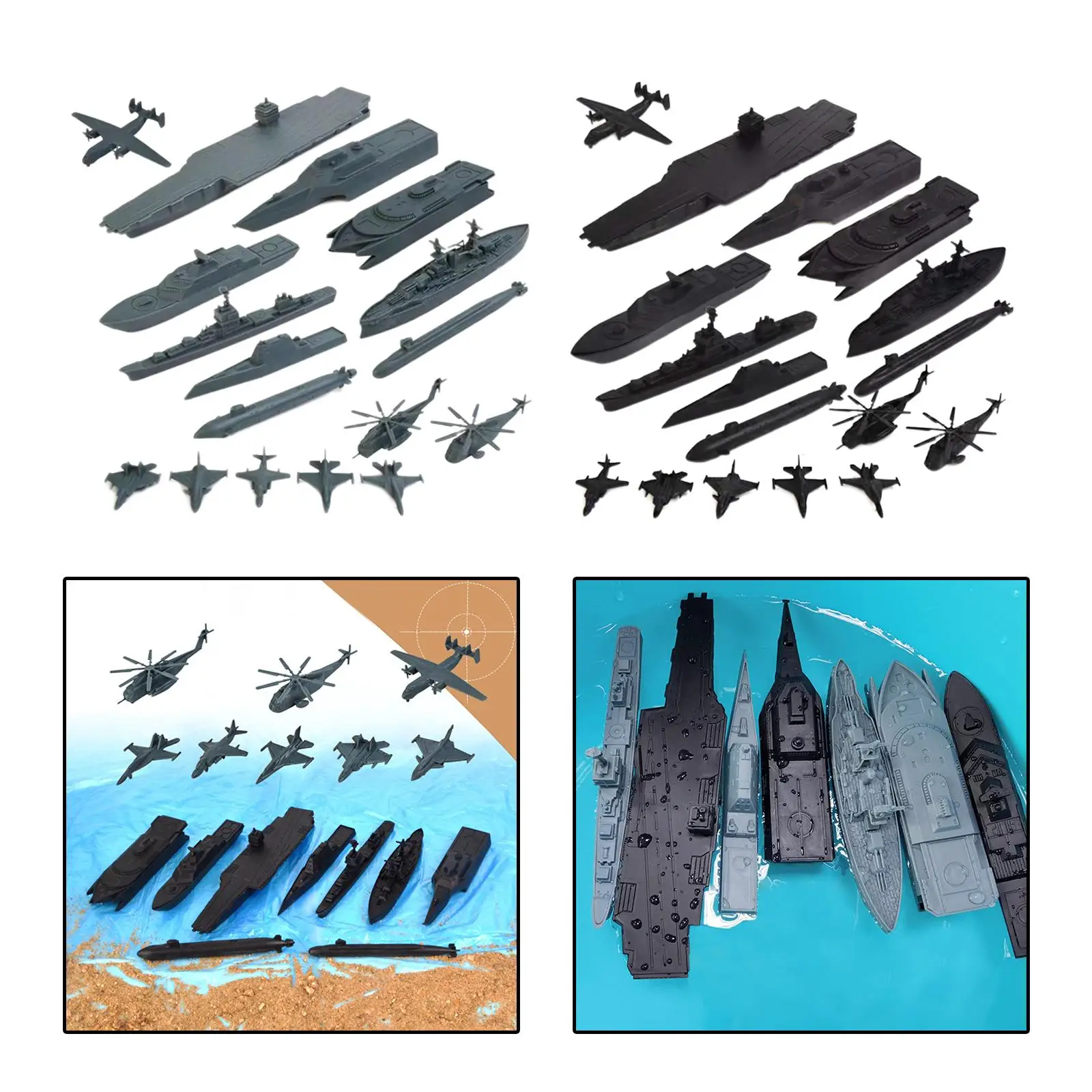 17Pcs Naval Ship Building Blocks Model Toy Adult