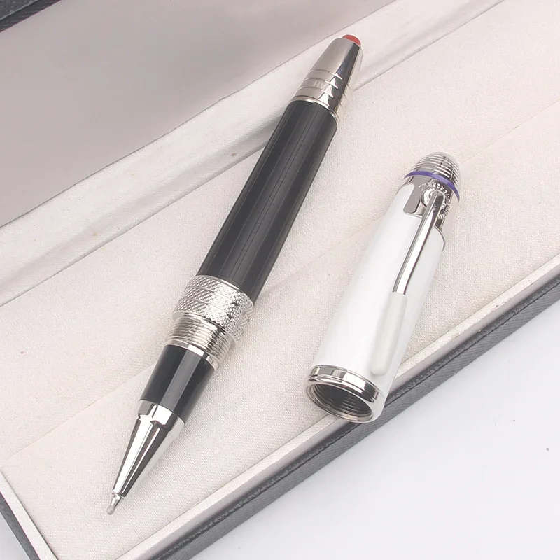 

High Quality M Hen Ballpoint Rollerball Pen Best Metal Black White Fountain Pen with Oblique Clip Kawaii School Supplies
