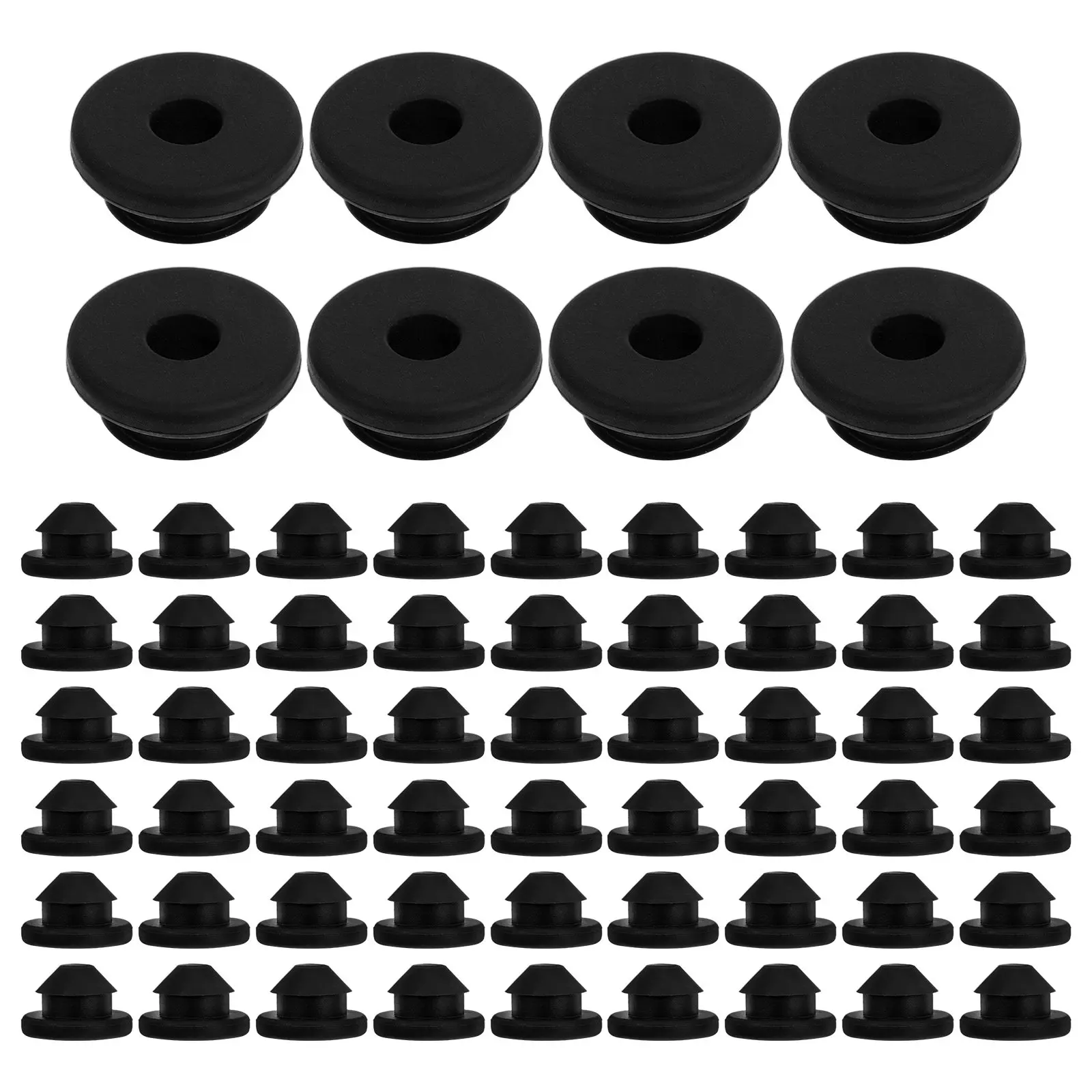 100Pcs Cable Railing Rubber Grommets 5.2mm Hole Weatherproof Wire Protector for Metal Posts Indoor Outdoor Rubber Grommets Plugs