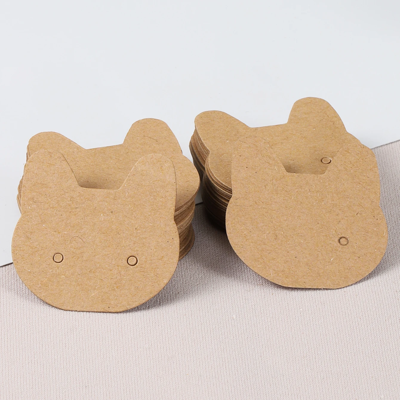 50 Stück 3,5 x 3,5 cm Katzen-Ohrringe, Ohrstecker, Grafikkarte für Halsketten, Schmuck, Verpackungen, Kartons – Detail 7