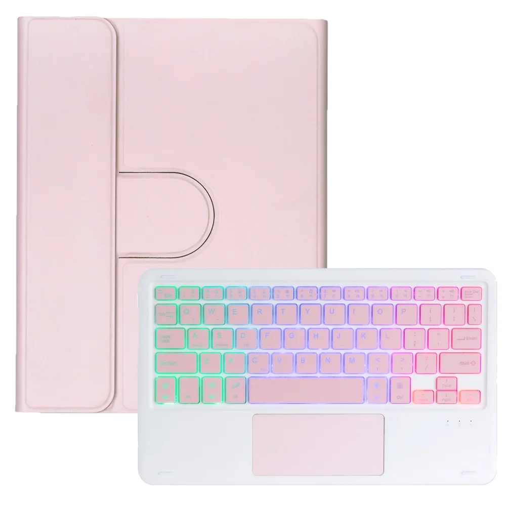 

Чехол для планшета iPad 11-го поколения с клавиатурой с подсветкой и тачпадом для iPad 11 дюймов A16 2025, Bluetooth-клавиатура, чехол для iPad 10-го поколения 2022