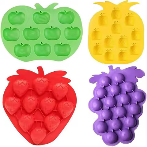 Mold Silicone Fruit Shape Ice Tray Maker Non-toxic Bar Pub Wine Durable Easy To Demould Ice Blocks Maker Kitchen Tools
