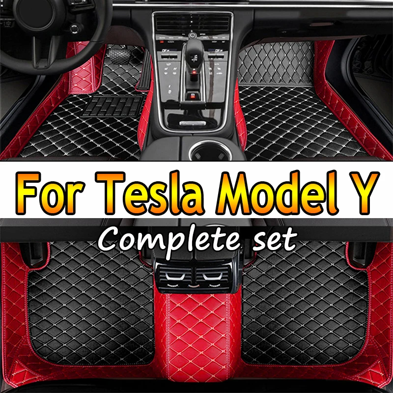 

Автомобильные коврики для Tesla Model Y 7 Seat 2020 2021 2022 2023, кожаный коврик, автозапчасти, напольный ковер, аксессуары для автомобиля