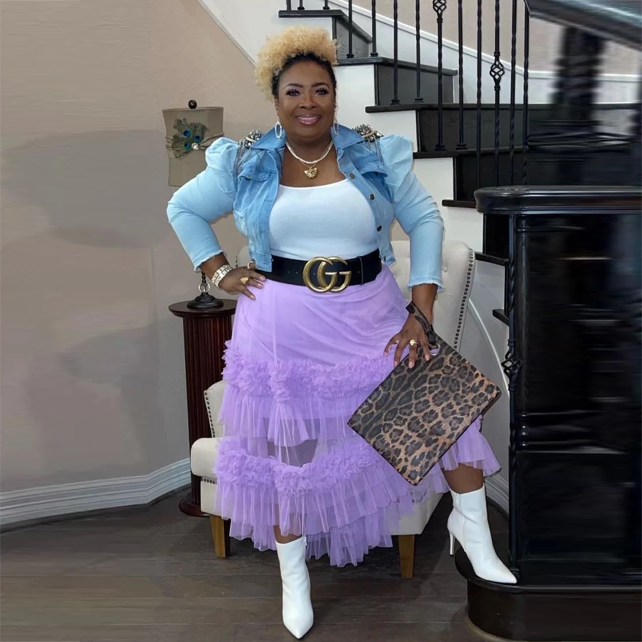 

Лавандовая сетчатая юбка-тортик, женская модная эластичная юбка с высокой талией, милая вечерние многоярусные тюлевые юбки-миди принцессы, женская одежда без пояса