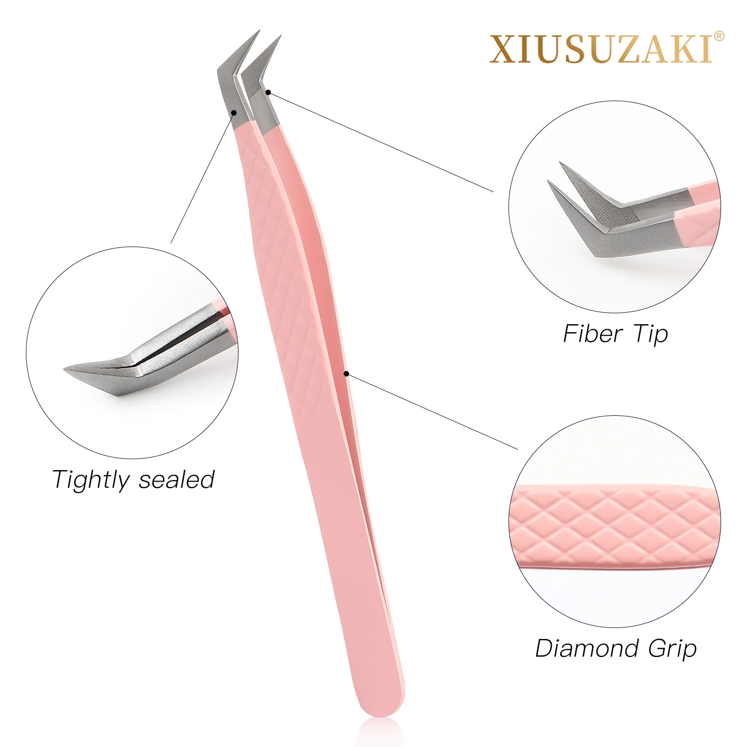 XIUSUZAKI Hoge Precisie Fiber Tip Pincet voor Wimper Extensions Mega Volume Nertsen Wimpers Valse Wimpers Makeup Tools Leverancier